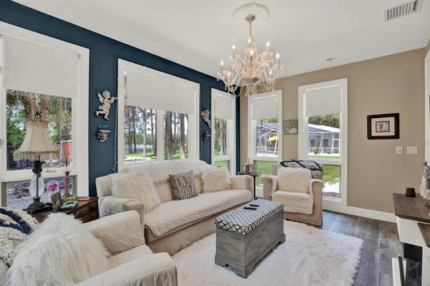 Chandelier, Interior, Living room, Wood Texture Flooring