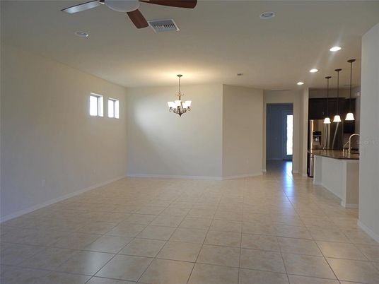 Chandelier, Empty room, Interior, Kitchen, Pendant Lights, Recessed Lighting
