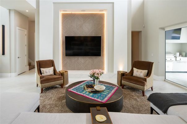 Interior, Living room, Recessed Lighting