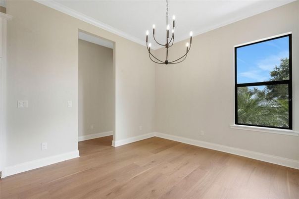 Chandelier, Empty room, Interior, Wood Texture Flooring
