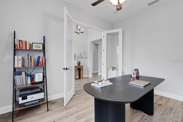Home Office, Interior, Wood Texture Flooring