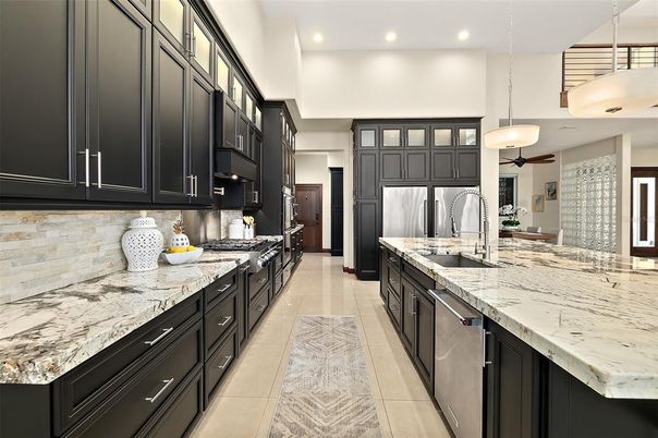 Interior, Kitchen, Pendant Lights, Recessed Lighting, Stainless Steel Appliances