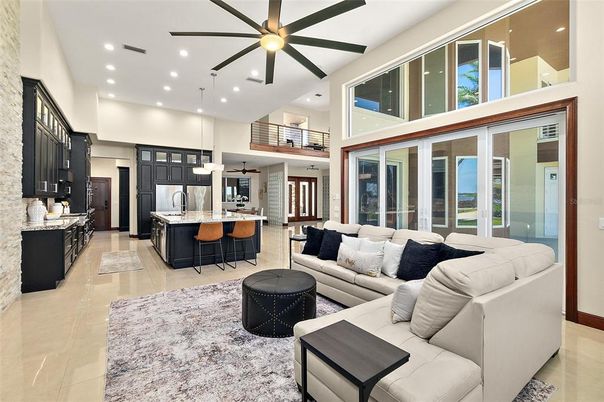 Interior, Kitchen, Living room, Pendant Lights, Recessed Lighting