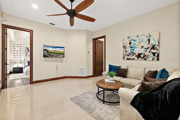 Interior, Living room, Recessed Lighting