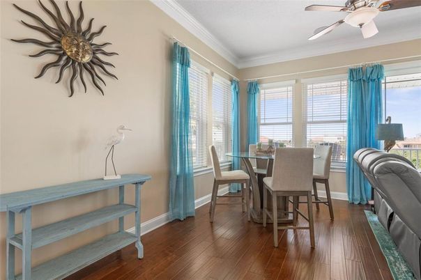 Dining room, Interior, Wood Texture Flooring