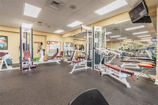 Fitness Equipment, Gym, Interior, Recessed Lighting