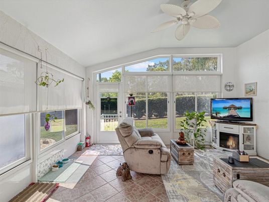 Fireplace, Interior, Sun Room