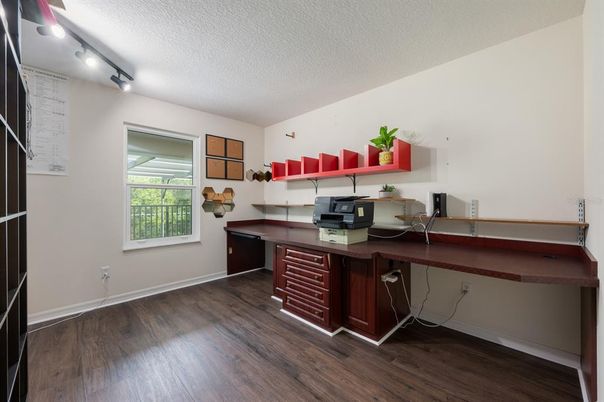 Home Office, Interior, Wood Texture Flooring