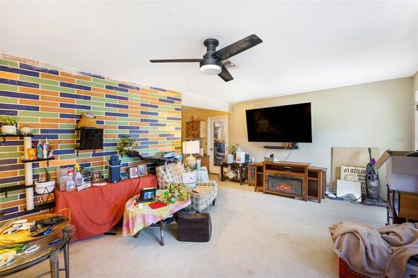 Interior, Living room, Stone Walls