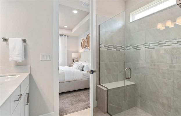 Bathroom, Bedroom, Glass Shower, Interior, Recessed Lighting