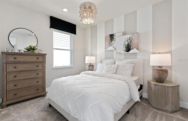 Bedroom, Interior, Pendant Lights, Recessed Lighting