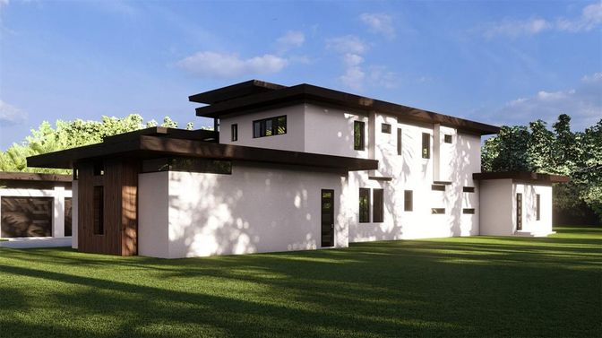 Backyard, Exterior, Facade, Modern