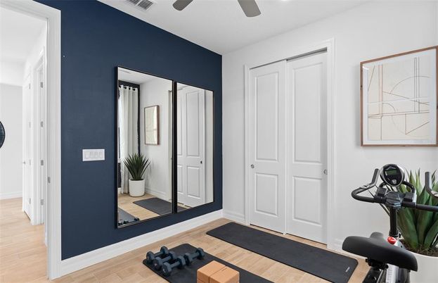 Fitness Equipment, Interior, Wood Texture Flooring