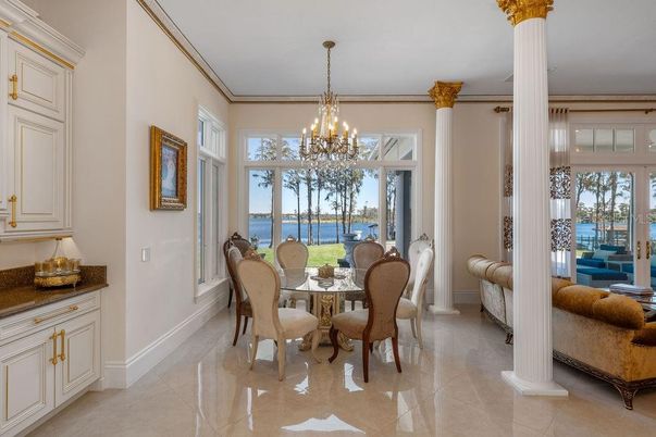 Chandelier, Dining room, Interior, Water