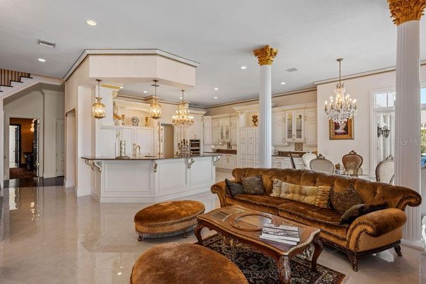 Chandelier, Dining room, Interior, Kitchen, Living room, Pendant Lights, Recessed Lighting