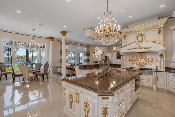 Chandelier, Dining room, Interior, Kitchen, Recessed Lighting, Water