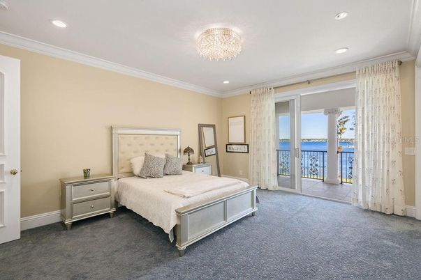 Bedroom, Chandelier, Interior, Recessed Lighting