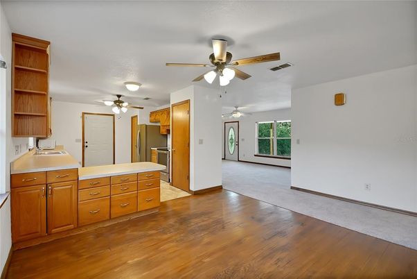 Interior, Kitchen, Wood Texture Flooring