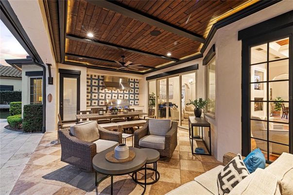 Exterior, Interior, Recessed Lighting, Wooden Ceilings