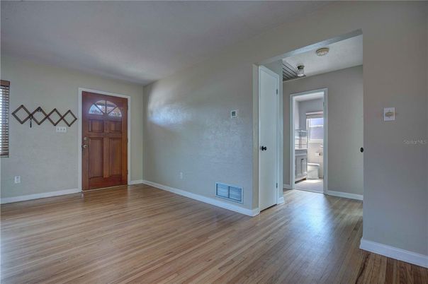 Bathroom, Empty room, Interior, Wood Texture Flooring