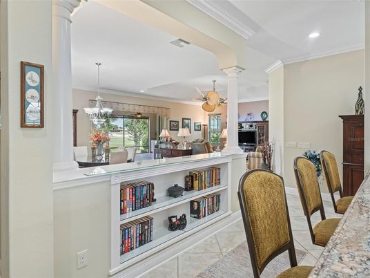 Chandelier, Dining room, Interior, Living room, Recessed Lighting