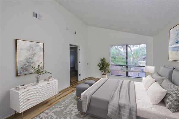 Bedroom, Interior, Wood Texture Flooring