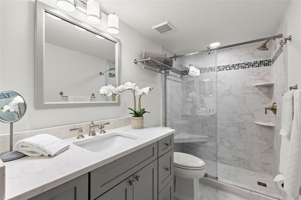 Bathroom, Glass Shower, Interior, Marble, Marble Walls
