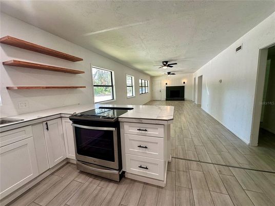Interior, Kitchen, Wood Texture Flooring