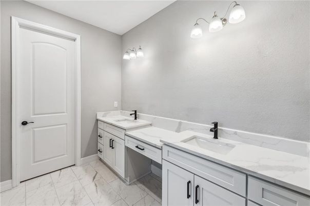 Bathroom, Dual Sink Vanities, Interior, Marble