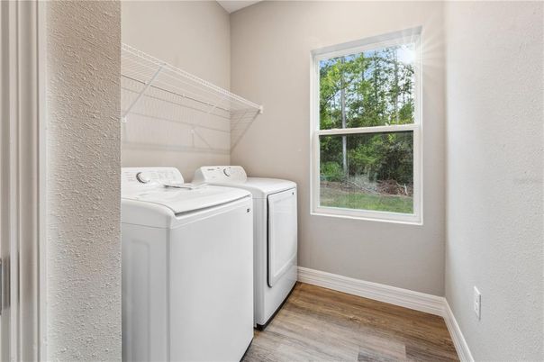 Interior, Washer, Wood Texture Flooring