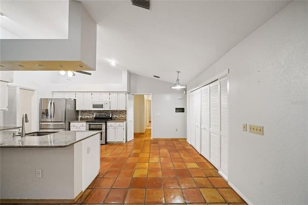Interior, Kitchen, Pendant Lights, Recessed Lighting, Stainless Steel Appliances