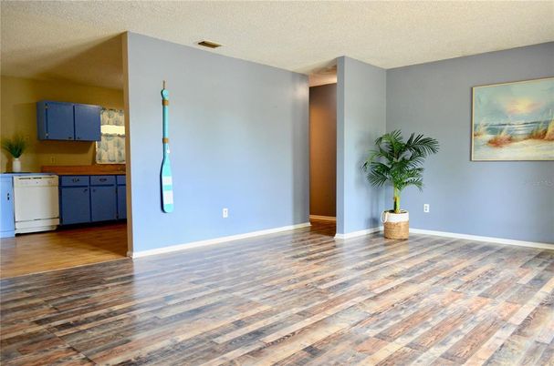 Empty room, Interior, Kitchen, Wood Texture Flooring
