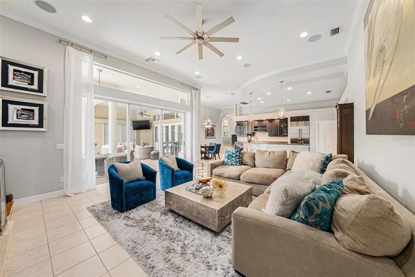 Dining room, Interior, Kitchen, Living room, Pendant Lights, Recessed Lighting