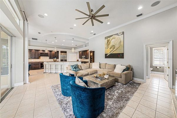 Interior, Kitchen, Living room, Pendant Lights, Recessed Lighting
