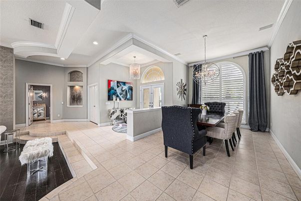 Chandelier, Dining room, Interior, Pendant Lights, Recessed Lighting