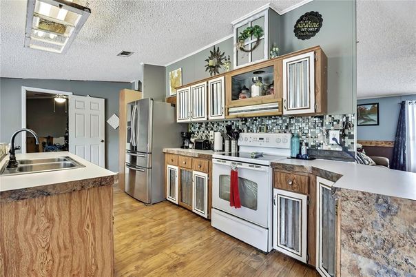 Interior, Kitchen, Wood Texture Flooring