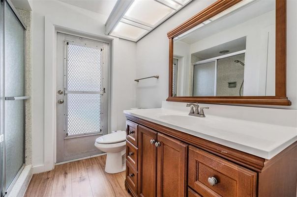 Bathroom, Interior, Wood Texture Flooring