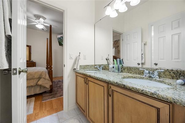Bathroom, Dual Sink Vanities, Interior, Wood Texture Flooring