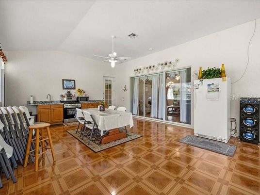 Dining room, Interior, Wood Texture Flooring
