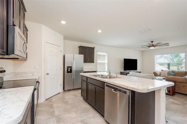 Interior, Kitchen, Living room, Recessed Lighting, Stainless Steel Appliances