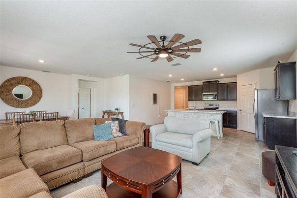Dining room, Interior, Kitchen, Living room, Recessed Lighting, Stainless Steel Appliances