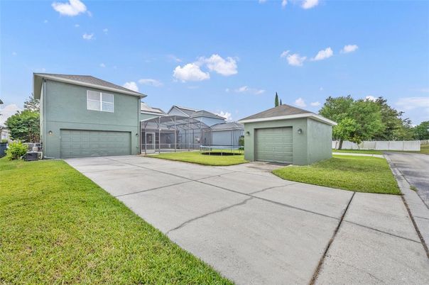 Backyard, Detached Garage, Exterior