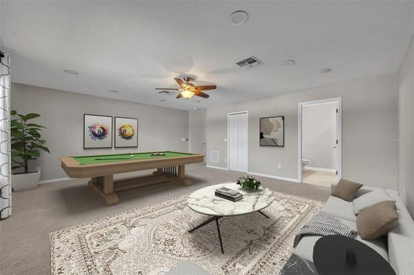 Billiard Table, Game Room, Interior