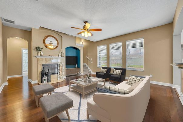Fireplace, Interior, Living room, Wood Texture Flooring