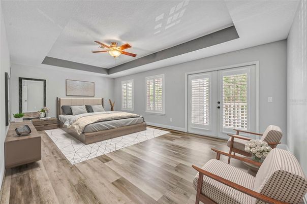 Bedroom, Interior, Wood Texture Flooring