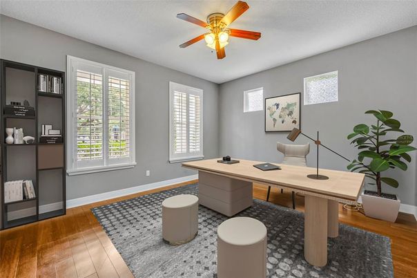 Home Office, Interior, Wood Texture Flooring