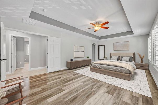 Bedroom, Interior, Wood Texture Flooring