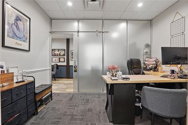 Home Office, Interior, Recessed Lighting