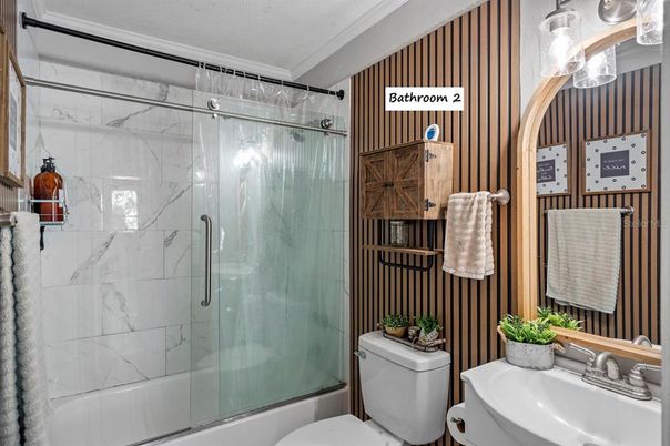Bathroom, Glass Shower, Interior, Marble Walls