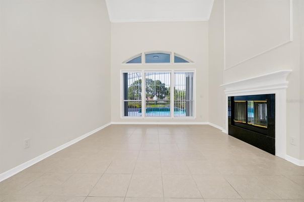 Empty room, Fireplace, Interior